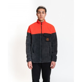 Luo Camp Plush Jacket 02 - Antrachite / Orange