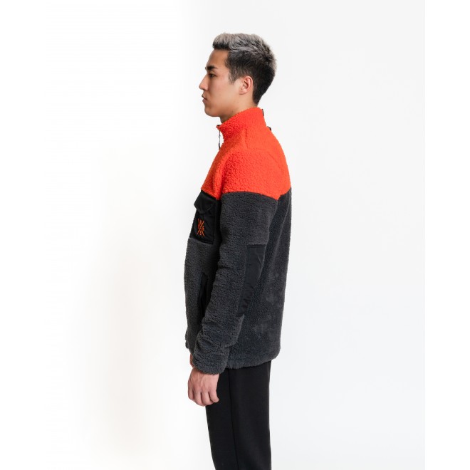 Luo Camp Plush Jacket 02 - Antrachite / Orange