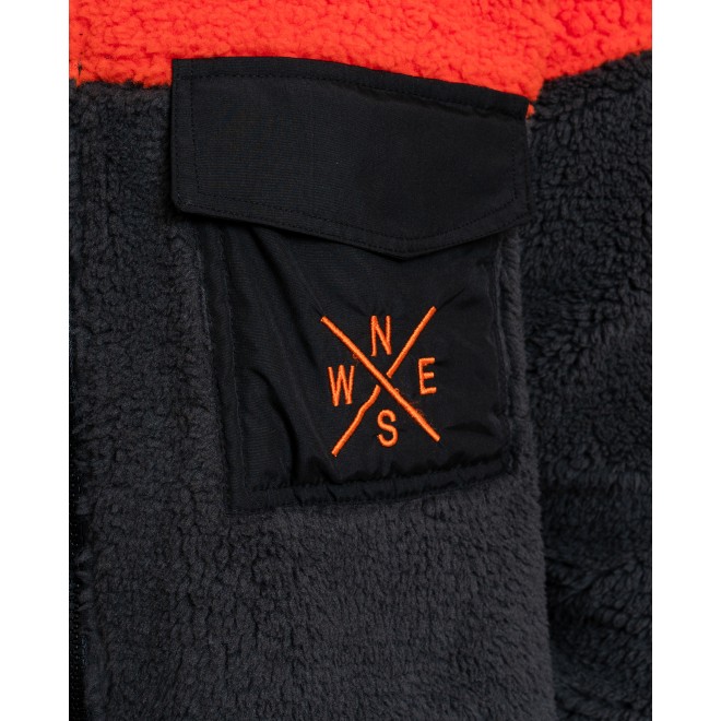 Luo Camp Plush Jacket 02 - Antrachite / Orange