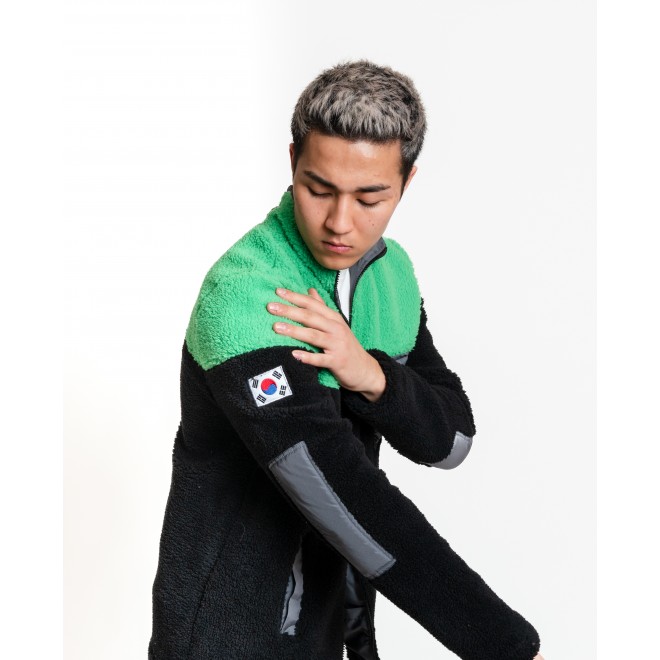 Luo Camp Plush Jacket 01 - Black/green