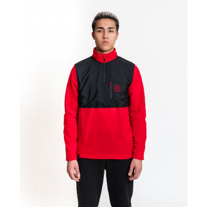 Luo Camp Half-Zip Fleece 01 - Red/Black