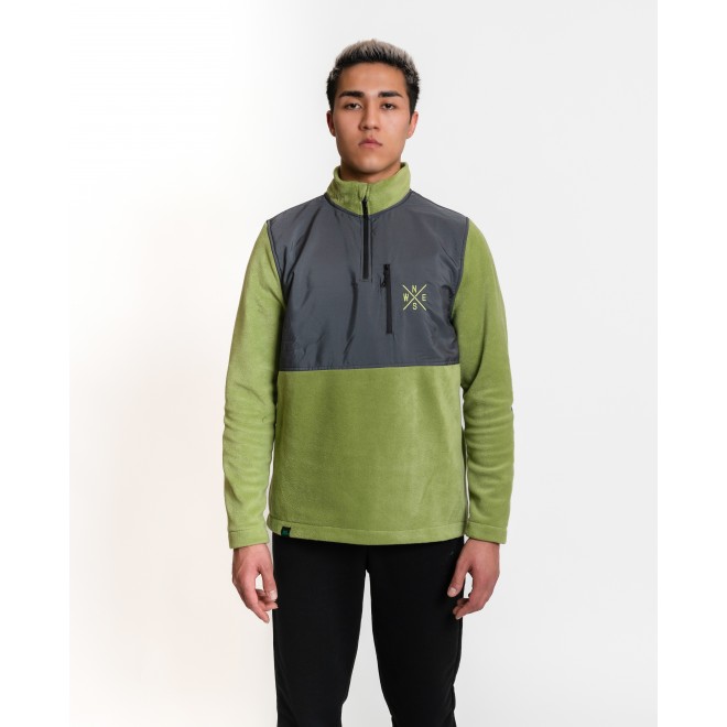 Luo Camp  Half-Zip Fleece 02 - Green/Anthracite