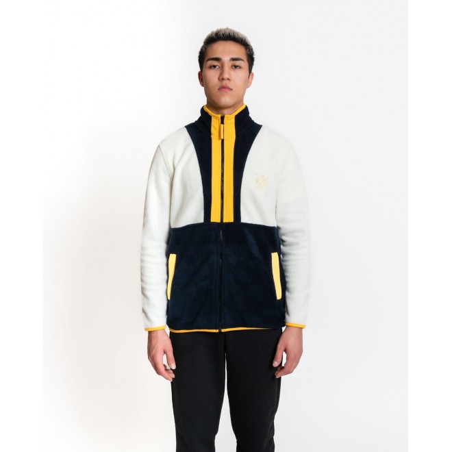 LUO CAMP Full-Zip Fleece 02 - Off White/Navy