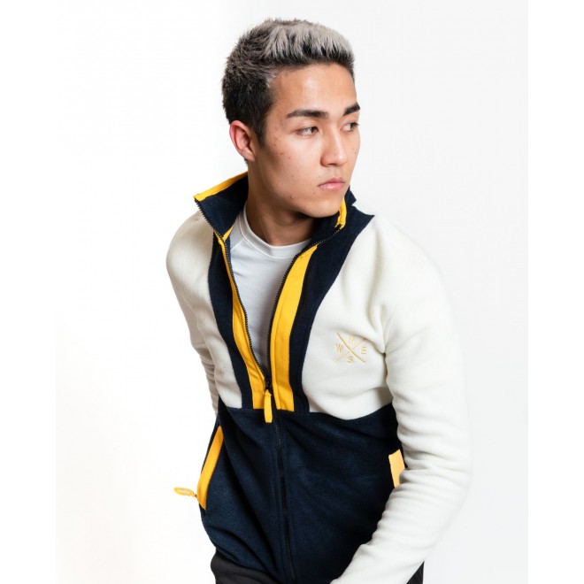 LUO CAMP Full-Zip Fleece 02 - Off White/Navy